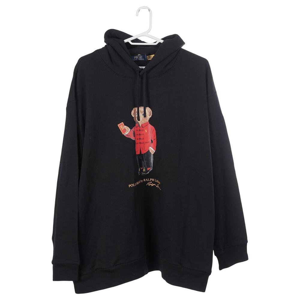 NWOT Polo Ralph Lauren Hoodie 5XB Lunar New Year Polo Bear Black Pockets